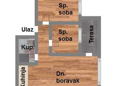 Trosoban stan, Novi Sad, veternik, prodaja, 52m2, 99030e, id1022753