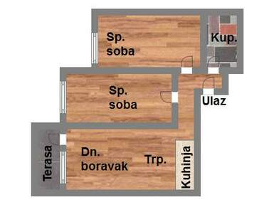 Trosoban stan, Novi Sad, Veternik, prodaja, 53m2, 100780e, id1024097