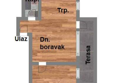 Dvosoban stan, Novi Sad, Veternik, prodaja, 44m2, 83820e, id1024125