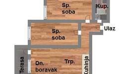 Trosoban stan, Novi Sad, Veternička Rampa, prodaja, 53m2, 100780e, id1026566