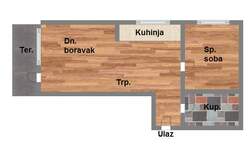 Dvosoban stan, Novi Sad, Telep, prodaja, 44m2, 108650e, id1030741