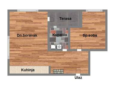 Dvosoban stan, Novi Sad, Petrovaradin, prodaja, 41m2, 84130e, id1032300