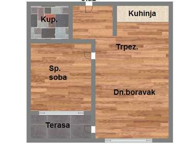 Jednoiposoban stan, Novi Sad, Telep, prodaja, 47m2, 115520e, id1034746
