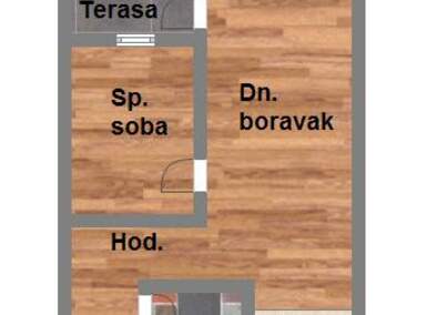 Jednoiposoban stan, Novi Sad, prodaja, 46m2, 135480e, id1039126