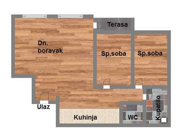 Dvoiposoban stan, Novi Sad, Grbavica, prodaja, 48m2, 1445320e, id1039144