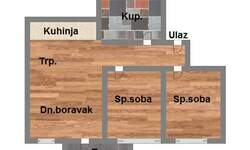 Trosoban stan, Novi Sad, Somborski Bulevar, prodaja, 54m2, 125930e, id1046520