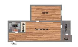 Jednoiposoban stan, Novi Sad, Telep, prodaja, 43m2, 101950e, id1046748