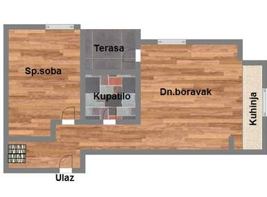 Jednoiposoban stan, Novi Sad, Šarengrad, prodaja, 40m2, 90800e, id1048252