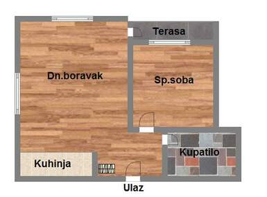 Jednoiposoban stan, Novi Sad, šarengrad, prodaja, 37m2, 79540e, id1048255