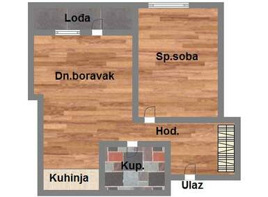Dvosoban stan, Novi Sad, stari majur, prodaja, 41m2, 88700e, id1050283