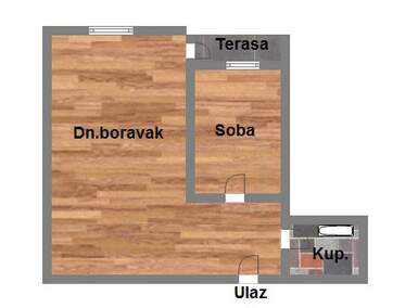 Dvosoban stan, Novi Sad, Bulevar patrijarha Pavla, prodaja, 45m2, 105520e, id1051419