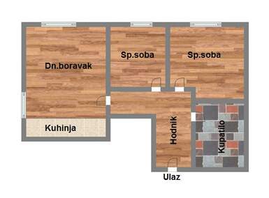 Dvoiposoban stan, Novi Sad, Tatarsko brdo, prodaja, 45m2, 76480e, id1056919
