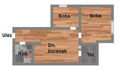 Dvoiposoban stan, Novi Sad, prodaja, 43m2, 81500e, id1062785