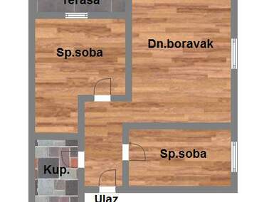Dvoiposoban stan, Novi Sad, Veternik, prodaja, 41m2, 68310e, id1068542