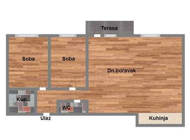 Dvosoban stan, Novi Sad, Grbavica, prodaja, 63m2, 190360e, id1070296