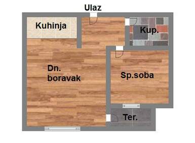 Dvosoban stan, Novi Sad, prodaja, 43m2, 124240e, id1089043