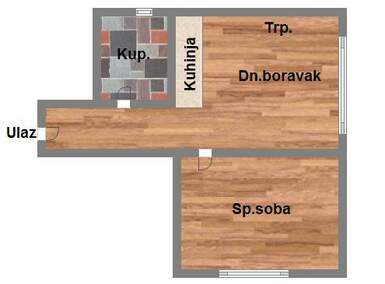 Dvosoban stan, Novi Sad, Veternik, prodaja, 41m2, 57020e, id1089305
