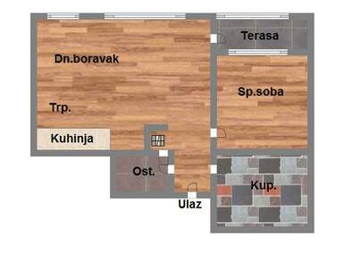 Dvosoban stan, Novi Sad, lipov gaj, prodaja, 43m2, 66230e, id1094935