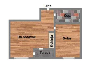 Dvosoban stan, Novi Sad, Podbara, prodaja, 42m2, 142180e, id1095573