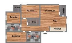 Cetvorosoban stan, Novi Sad, stari majur, prodaja, 96m2, 157590e, id1095596