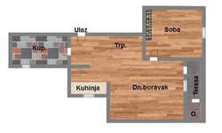 Dvosoban stan, Novi Sad, prodaja, 38m2, 67720e, id1108455