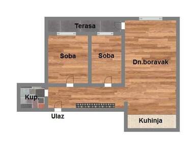 Trosoban stan, Novi Sad, prodaja, 60m2, 123370e, id1109573