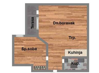 Dvosoban stan, Novi Sad, Bulevar, prodaja, 37m2, 125500e, id1116963