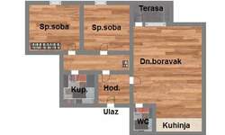 Trosoban stan, Novi Sad, prodaja, 73m2, 158620e, id1118592