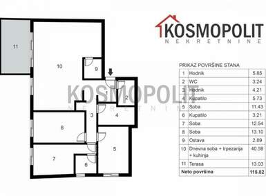 Cetvorosoban stan, Pančevo, Centar, prodaja, 140m2, 202000e, id1120908