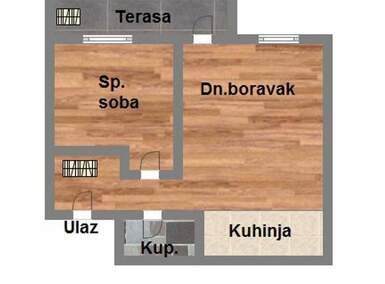 Dvosoban stan, Novi Sad, Podbara, prodaja, 44m2, 116980e, id1122635