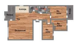 Cetvorosoban stan, Novi Sad, Adice, prodaja, 81m2, 134450e, id1142900