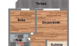 Dvosoban stan, Novi Sad, Nova Detelinara, prodaja, 44m2, 122220e, id1143649