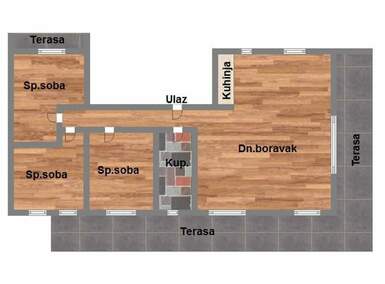 Troiposoban stan, Novi Sad, prodaja, 89m2, 207990e, id1145055