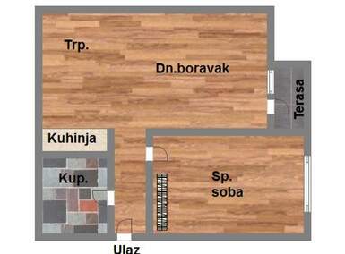 Dvosoban stan, Novi Sad, prodaja, 45m2, 116850e, id1160340