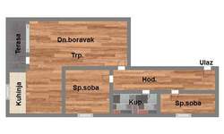 Dvoiposoban stan, Novi Sad, prodaja, 41m2, 79350e, id1171086