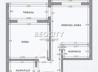 Dvosoban stan, Beograd, Mirijevo I, prodaja, 46m2, 85700e, id1176069