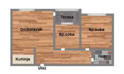 Trosoban stan, Novi Sad, novo naselje, prodaja, 56m2, 121520e, id1176816