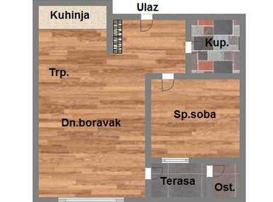 Dvosoban stan, Novi Sad, prodaja, 42m2, 106070e, id1184194