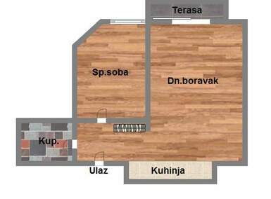 Dvosoban stan, Novi Sad, Grbavica, prodaja, 45m2, 152040e, id1188434