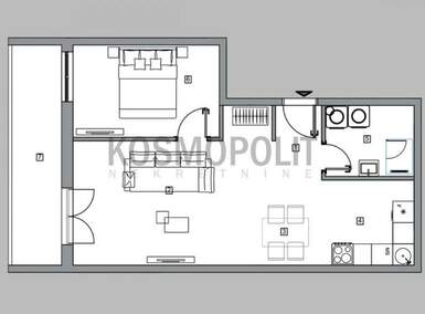 Dvosoban stan, Beograd, Mirijevo, prodaja, 59m2, 124719e, id1245776