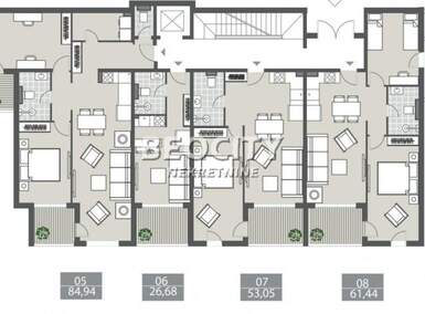 Dvosoban stan, Tivat, Centar, prodaja, 53m2, 214200e, id1375721