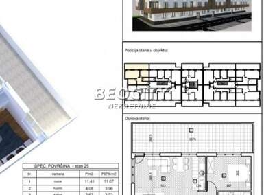 Trosoban stan, Novi Sad, Adice, prodaja, 88m2, 127600e, id1376429