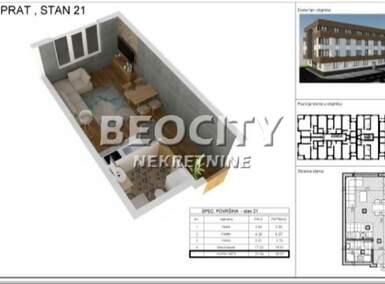 Jednosoban stan, Novi Sad, Adice, prodaja, 27m2, 55601e, id1376432