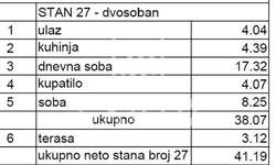 Dvosoban stan, Beograd, Mirijevo, prodaja, 41m2, 90200e, id1234411