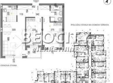Trosoban stan, Novi Sad, Telep, prodaja, 52m2, 114400e, id1376533