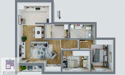 Dvoiposoban stan, Beograd, Rvati, prodaja, 60m2, 96194e, id1378174