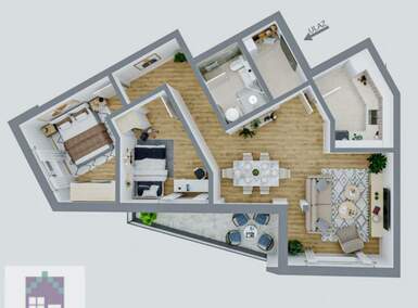 Dvoiposoban stan, Beograd, Rvati, prodaja, 59m2, 87660e, id1378757