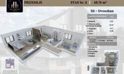 Dvosoban stan, Beograd, prodaja, 48m2, 76800e, id1384774