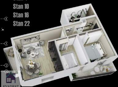 Dvoiposoban stan, Beograd, Rvati, prodaja, 58m2, 92800e, id1392287