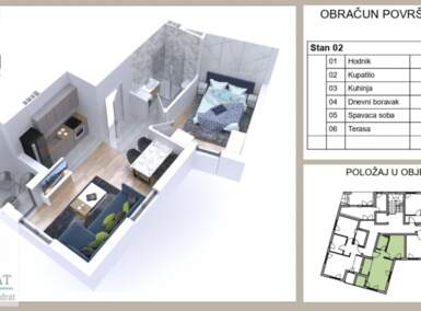 Jednosoban stan, Čajetina, prodaja, 39m2, 59970e, id1395371